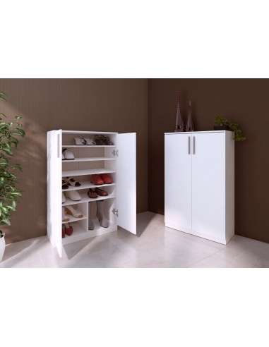 Zapatero 2 puertas ECKO blanco