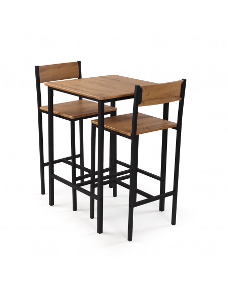 Mesa + 2 taburetes RESP negro
