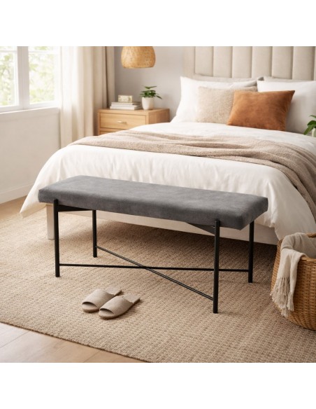 Pie de cama NILO gris