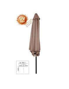 Sombrilla VERTI 3m gris 2