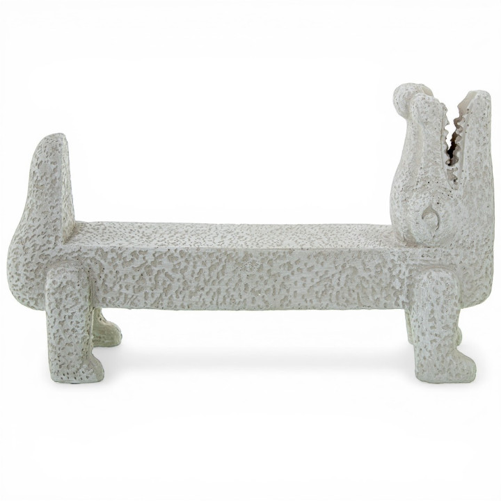 Figura Cocodrilo Cerámica 20cm - Decoración Única