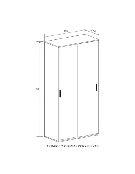 Armario 2p corr AURA beige