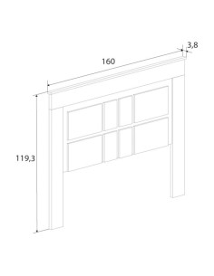 Cabecero con patas RAPID 160cm 2
