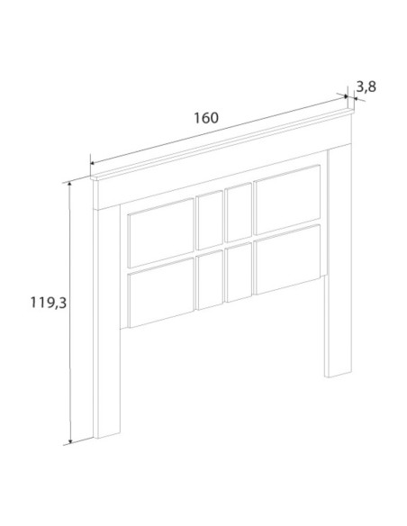 Cabecero con patas RAPID 160cm