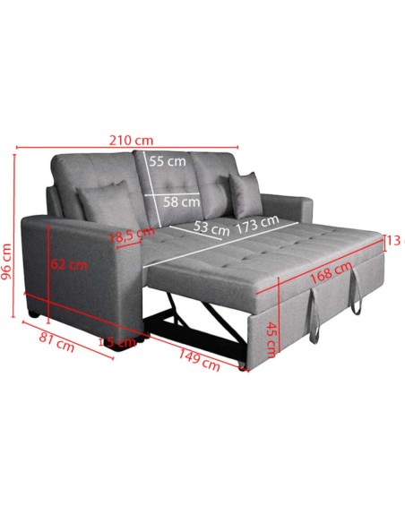 Sofá 3p cama SERNA