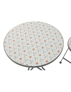 Set mesa + 2 sillas FLOR forja 2