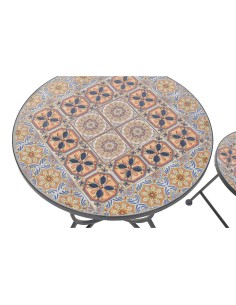 Set mesa + 2 sillas MOISA forja 2