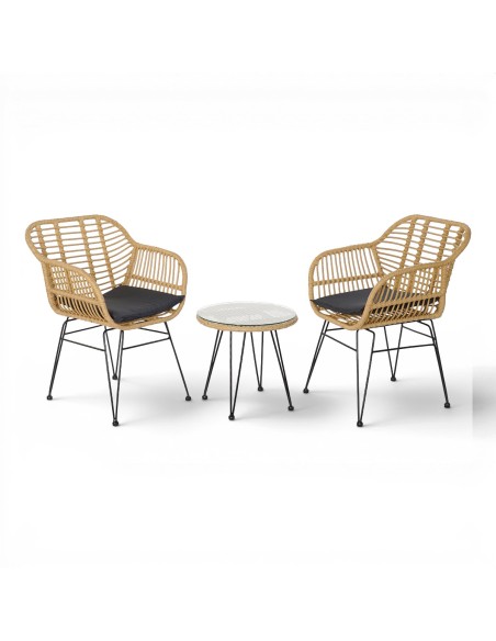 Set mesa + sillones RATAN
