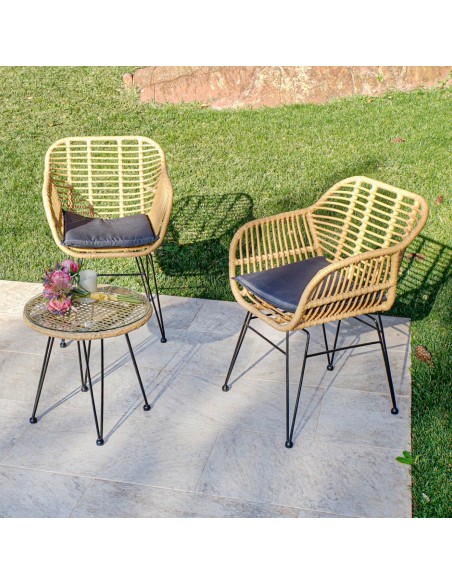 Set mesa + sillones RATAN