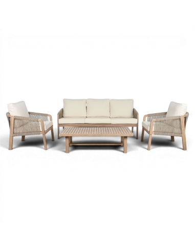 Set mesa + 3 sillones ACACIA