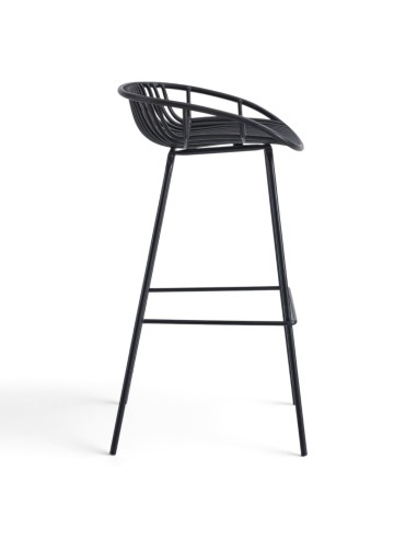 Taburete alto SHELL negro
