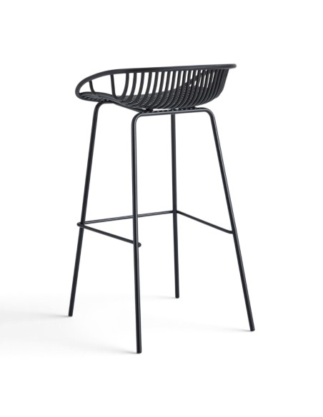 Taburete alto SHELL negro