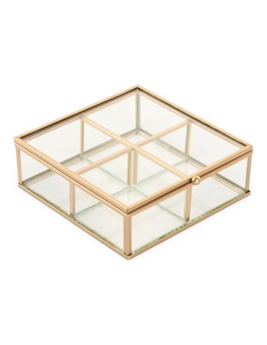 Joyero CRISTAL dorado 15cm