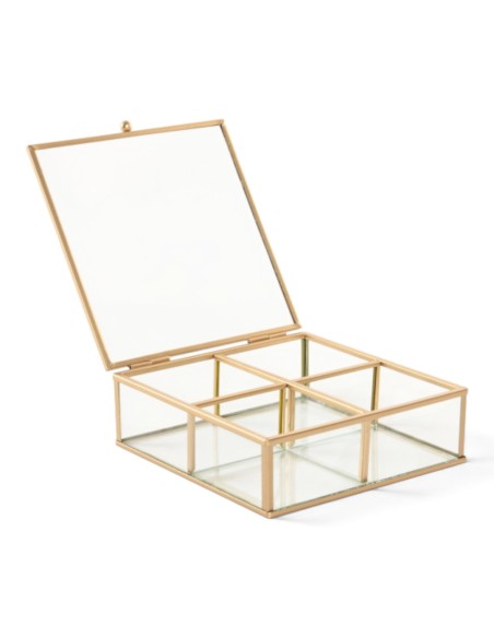 Joyero CRISTAL dorado 15cm