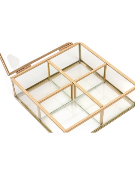 Joyero CRISTAL dorado 15cm