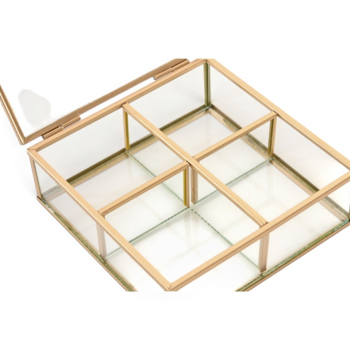 Joyero CRISTAL dorado 15cm
