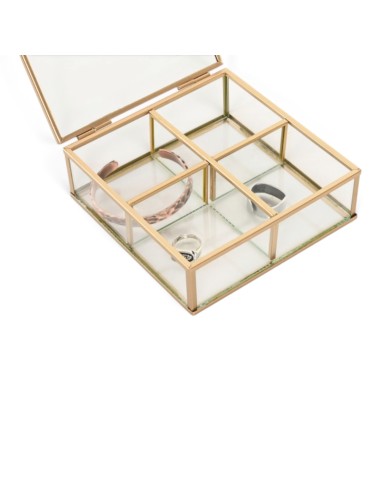 Joyero CRISTAL dorado 15cm