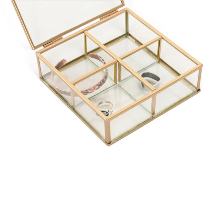 Joyero CRISTAL dorado 15cm