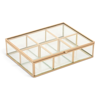 Joyero CRISTAL dorado 20cm