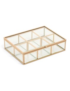 Joyero CRISTAL dorado 20cm