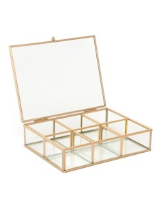 Joyero CRISTAL dorado 20cm 2