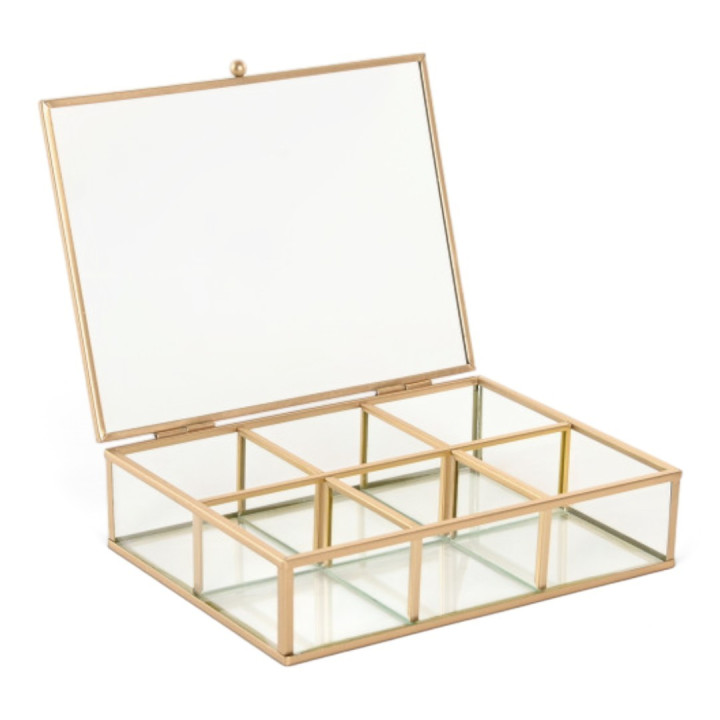 Joyero CRISTAL dorado 20cm