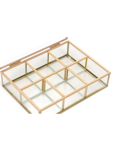Joyero CRISTAL dorado 20cm