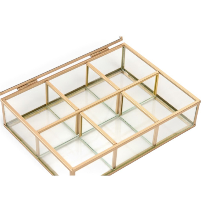 Joyero CRISTAL dorado 20cm