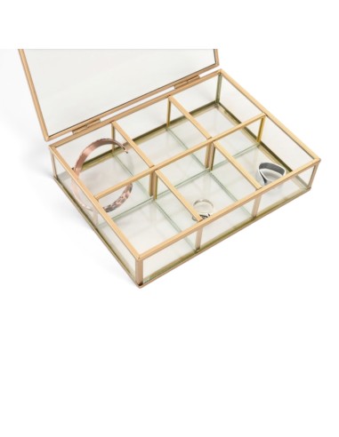 Joyero CRISTAL dorado 20cm