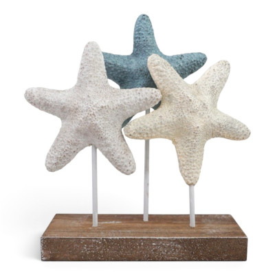 Decoración ESTRELLAS blanco resina