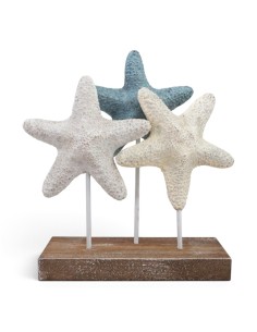 Decoración ESTRELLAS blanco resina