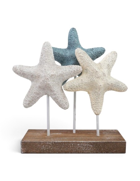 Decoración ESTRELLAS blanco resina