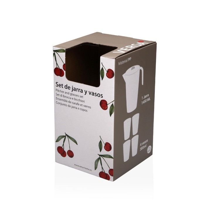 Set jarra/4 vasos CEREZAS