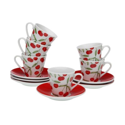 Set 6 tazas café CHERRIES