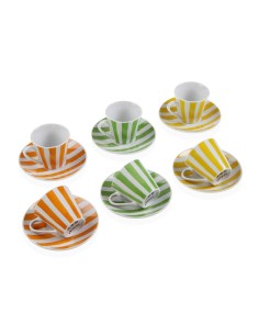 Set 6 taza/plato CITRUS rayas