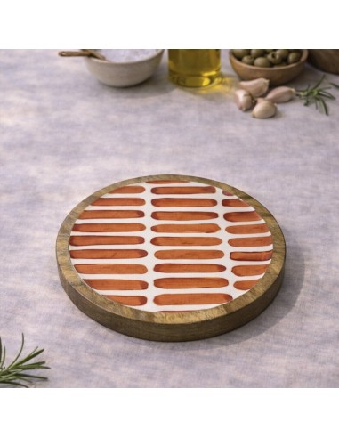 Bandeja 25x2 RAYAS coral