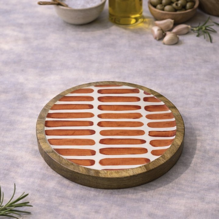 Bandeja 25x2 RAYAS coral