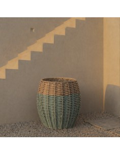 Cesta EXTERIOR verde mediana 2