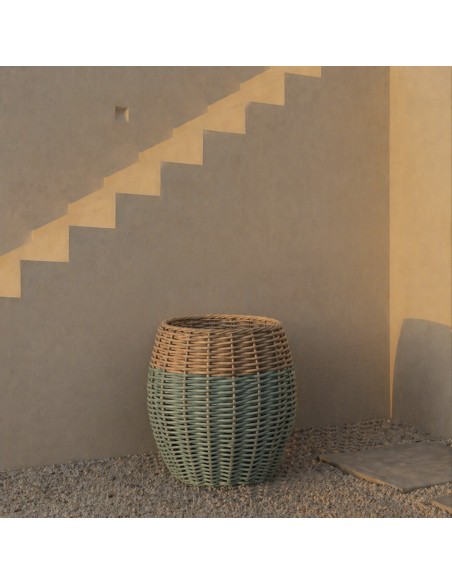 Cesta EXTERIOR verde pequeña