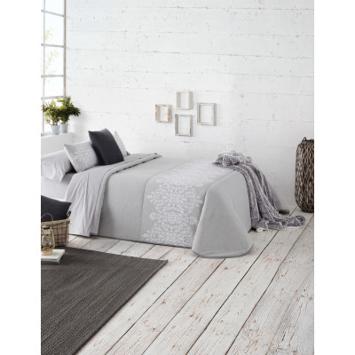 Colcha bouti BIANCA gris para cama de 135