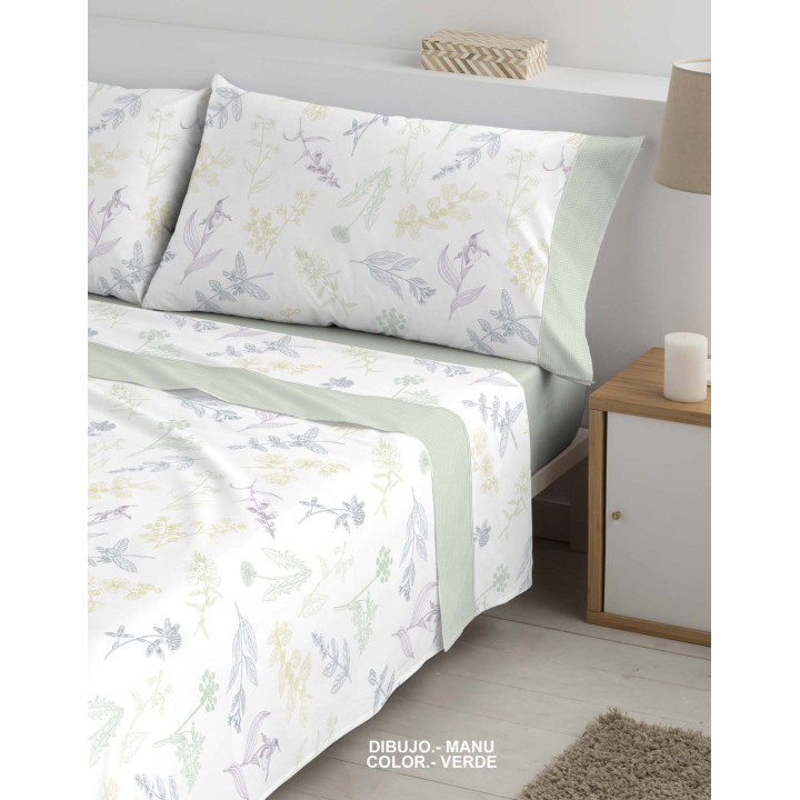 Juego de sábanas MANU con estampado floral