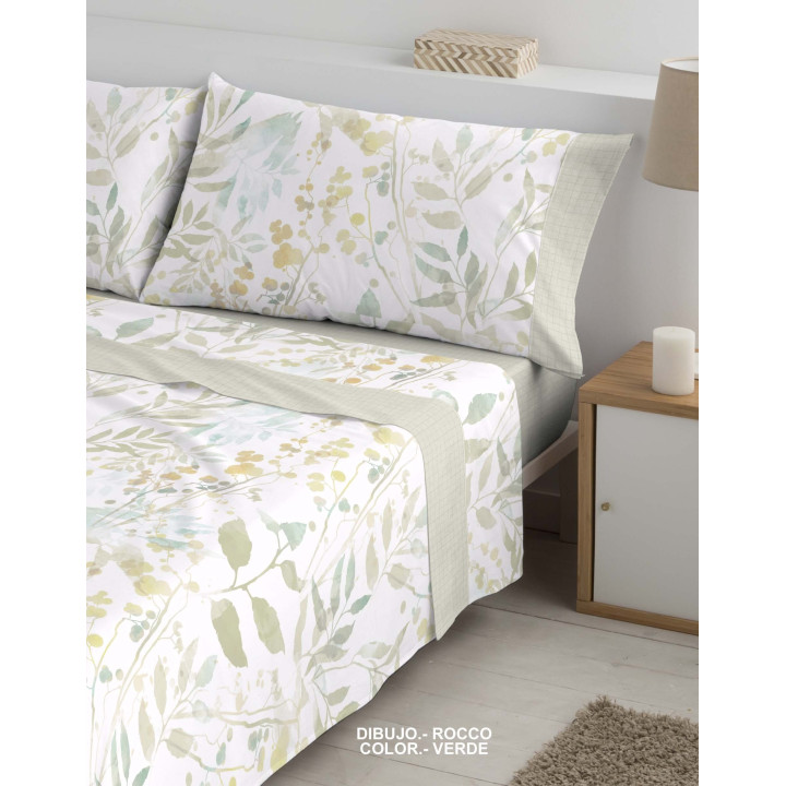 Juego de sábanas ROCCO de algodón con estampado floral