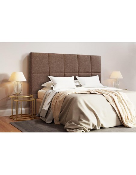 Cabecero CUADROS 110 cm polipiel choco