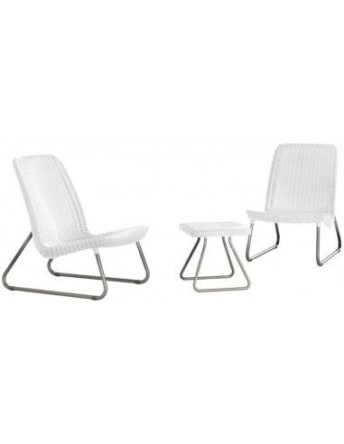 Mesa y 2 sillas RIO blanco