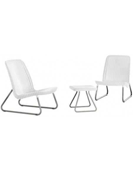 Mesa y 2 sillas RIO blanco