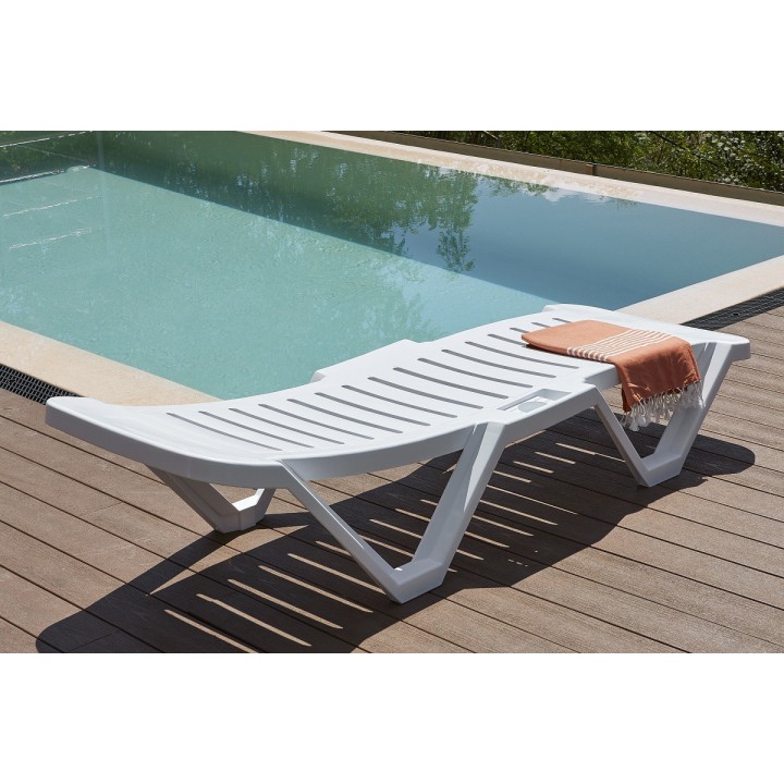 Tumbona MASTER Blanca - Ideal para Exterior y Transportable