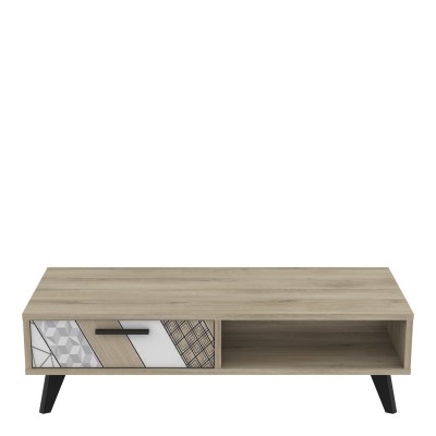 Mesa baja HELSINKI - Diseño industrial boho chic