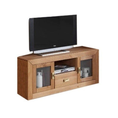 Mueble TV madera 2 puertas y 1 cajón - Diseño funcional