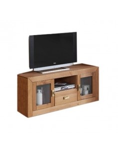 Mueble tv madera 2 puertas + 1 cajón BAHIA