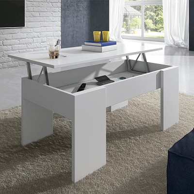 Mesa Centro Elevable GALA Blanco - Ideal para Salones Minimalistas